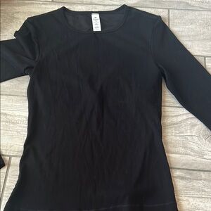 Yogalicious Fitted Black 3/4 Sleeve T-Shirt
